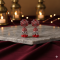 Novelika Latest Stylish Red Traditional Earring Jhumka Earring set for Women Girls - ER11020