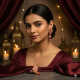 Novelika Latest Stylish Red Traditional Chandelier Earring set for Women Girls - ER11027