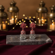 Novelika Latest Stylish Red Color Traditional Jhumka Earring set for Women Girls - ER1106