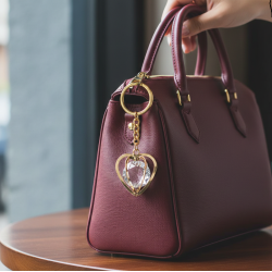 Novelika Heart Cage Keychain – Decorative Metal Heart Key Ring | Vintage Style Keychain Gift | Set of 1