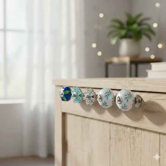  Multi Drawer Knobs - Door Handle for Kitchen Cabinets Wardrobe - Set 5 Pack