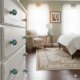 Blue Flower & Green Leaf - Ceramic Knobs - Door Handle for Kitchen Cabinets Wardrobe - Set Of 5