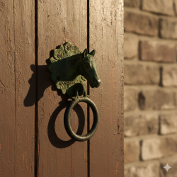 Novelika Beautiful Horse Design Brass Door Knocker Home Improvement Door Hardware Door Knocker Home Decor ( 420080 )