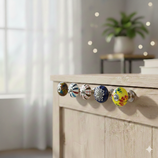 -Multicolor Floral Ceramic Knobs - Vintage Decorative Knobs - For Kitchen Cupboard ,Furniture Home Décor, Cabinet - Drawer - Cabinet - Door knobs. (Set Of 5.) -Multicolor Floral Ceramic Knobs - Vintage Decorative Knobs - For Kitchen Cupboard ,Furniture Home Décor, Cabinet - Drawer - Cabinet - Door knobs. (Set Of 5.)
