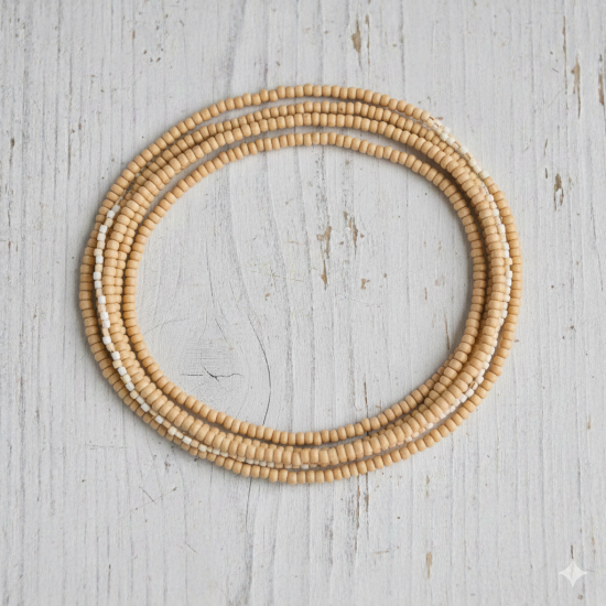 Novelika Unisex Tulsi Kanthi Mala For Neck | Holy Basil Wood Necklace, 2 & 3 Round 