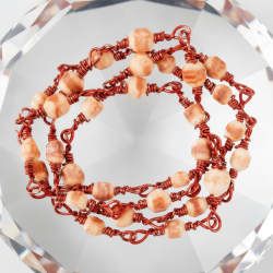 Novelika Tulsi Mala With Small Beads & Durable Copper Thread, Brown - Sacred Necklace For Daily Wear & Spiritual Protection 