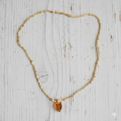 Novelika Adults Unisex Original Tulsi Kanthi Mala With Engraved Design Radha Pendant - Set Of 1