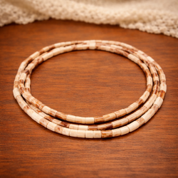 Novelika 3 Round Tulsi Kanthi Mala Traditional Hindu Prayer Beads Necklace Suitable For Praying, Mandir, Pooja Articles - Set Of 1