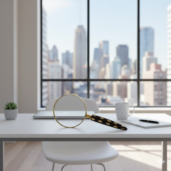 NOVELIKA -Beautifully Designed Vintage Strong Magnifying Glass Reading Tool For-bookshelf décor, coffee table décor 4 inch Premium Brass Framed1 Pieces.