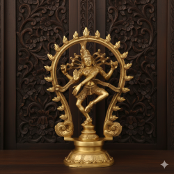 NOVELIKA- Idol Lord Shiva Dancing Natraj Murti For Home Décor &  Temple ( Pack of 1 )