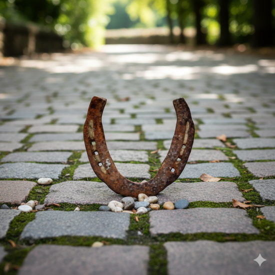 Novelika Black Horse Ki Naal -  For Good Luck -Pack Of 1