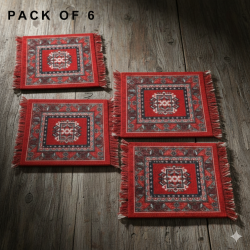 NOVELIKA- Multicolor Velvet Prayer Mat -( Pack of 6) NOVELIKA- Multicolor Velvet Prayer Mat -( Pack of 6)