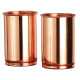 Novelika Set of 2 Hand Crafted Pure Copper Tumbler | Pure Copper Water Mug | 300 Ml for Ayurvedic Health Benifits (Plain) set of 2