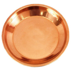 Novelika Copper Pooja Thali Plate, Copper Taman for Pooja (10 inch) set of 1