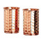 Novelika Pure Copper Hammered Tumbler (Glass) Set of 2 Copper Tumbler Hold 300 ML Water for ayurvedic Health benifits set of 2