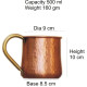 Novelika Copper Mug – 500 ml with Lacquer Layer (Set of 1) | Pure Copper Drinking Mug for Water, Juice, Moscow Mule | Ayurvedic Health Benefits set of 1