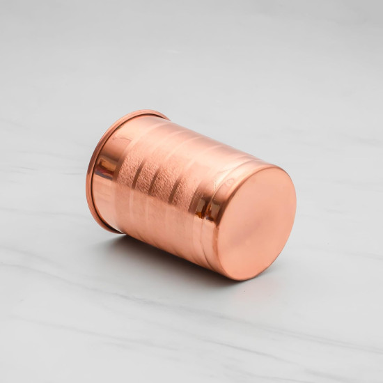 Novelika Pure Copper Glass with Hummer Touched Luxury Design Glass, Hummer Touched , Drinking Serving Water, Yoga Ayurveda, Volume-300 ml -Set of 6 Novelika Pure Copper Glass with Hummer Touched Luxury Design Glass, Hummer Touched , Drinking Serving Water, Yoga Ayurveda, Volume-300 ml -Set of 6
