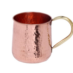 Novelika Copper Mug – 500 ml with Lacquer Layer (Set of 1) | Pure Copper Drinking Mug for Water, Juice, Moscow Mule | Ayurvedic Health Benefits set of 1