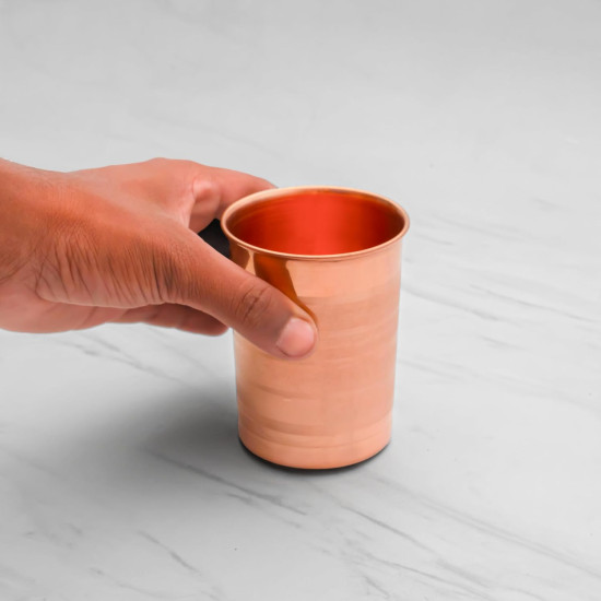 Novelika Pure Copper Glass with Hummer Touched Luxury Design Glass, Hummer Touched , Drinking Serving Water, Yoga Ayurveda, Volume-300 ml -Set of 6 Novelika Pure Copper Glass with Hummer Touched Luxury Design Glass, Hummer Touched , Drinking Serving Water, Yoga Ayurveda, Volume-300 ml -Set of 6