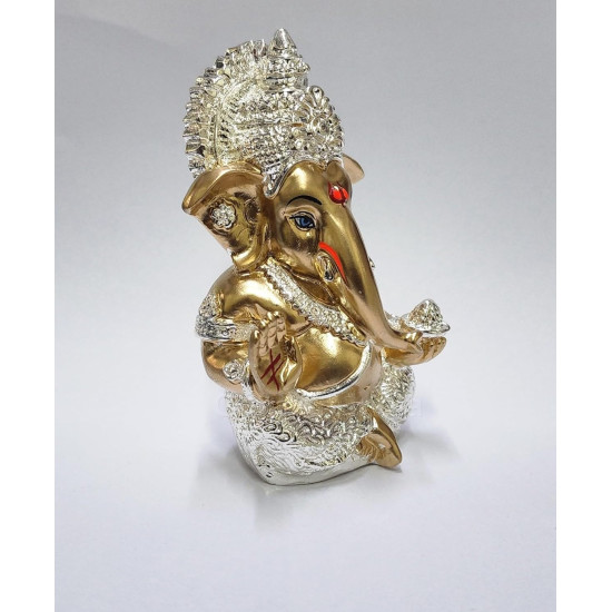 Novelika Ganesha Idol Ganesh for Car Dashboard Statue Ganpati Vinayaka Vinayagar Figurine Diwali Gifts Home Decor Luck, Success for Small Murti Puja Lord Gift Office Desk Room 3.5 Inches set of 1