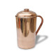 Novelika Pure Copper Water Jug 2 Litre | Handcrafted Copper Pitcher for Drinking Water & Storage | Ayurvedic Health Benefits | Smooth Finish & Leak-Proof Design set of 1