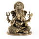  Novelika Brass Ganesha Idol, 2 Inch Ganesh Ji Murti for Pooja Room, Meditation, Office & Car Dashboard, Spiritual Vastu Showpiece & Ideal Gift for Diwali, Ganesh Chaturthi & Weddings set of 1