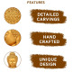 Novelika 8 Inch Resin Buddha Idols for Home Decor | Head Idol Gautam Buddha Statue Figurines | Table Decoration Items for Living Room and Office | Golden set of 1