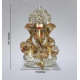 Novelika Ganesha Idol Ganesh for Car Dashboard Statue Ganpati Vinayaka Vinayagar Figurine Diwali Gifts Home Decor Luck, Success for Small Murti Puja Lord Gift Office Desk Room 3.5 Inches set of 1