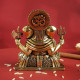  Novelika Brass Ganesha Idol, 2 Inch Ganesh Ji Murti for Pooja Room, Meditation, Office & Car Dashboard, Spiritual Vastu Showpiece & Ideal Gift for Diwali, Ganesh Chaturthi & Weddings set of 1