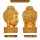 Novelika 8 Inch Resin Buddha Idols for Home Decor | Head Idol Gautam Buddha Statue Figurines | Table Decoration Items for Living Room and Office | Golden set of 1