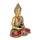 NOVELIKA Brass Buddha Statue Idol Buddha Religious Statue, Height 18 Inch set of 1