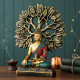 Novelika Buddha Statue Showpiece Idol Home Decor Items for Living Room and Gifts (Golden RED Blue) set of 1 Novelika Buddha Statue Showpiece Idol Home Decor Items for Living Room and Gifts (Golden RED Blue) set of 1