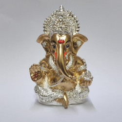 Novelika Ganesha Idol Ganesh for Car Dashboard Statue Ganpati Vinayaka Vinayagar Figurine Diwali Gifts Home Decor Luck, Success for Small Murti Puja Lord Gift Office Desk Room 3.5 Inches set of 1