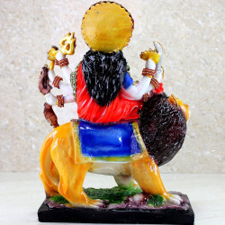 Novelika Esplanade Resin Maa Durga MATA Rani Sherawali Murti Idol Statue Sculpture (8 X 11.5 Inches) set of 1