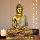Novelika New 25 Centimetre Meditating Sitting Buddha Statue showpiece Idol Home Decor Items for Living Room and Gifts set of 1 Novelika New 25 Centimetre Meditating Sitting Buddha Statue showpiece Idol Home Decor Items for Living Room and Gifts set of 1