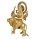 NOVELIKA- Brass Maa Durga Idol Sitting On Lion (Pack of  1 )