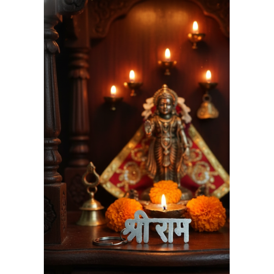 NOVELIKA - Jai Shri Shyam  Tilak Stamp-Silver Metal-Forehead Tika Tool for Men/Women Deity Ornament .( Pack of 4 )