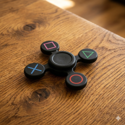 Black Hand Spinner With Ultra Speed - For Kids And Adults 