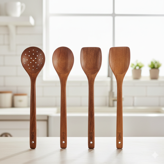 NOVELIKA- Five Wooden Kitchen Utensils used for cooking and serving(NA738) NOVELIKA- Five Wooden Kitchen Utensils used for cooking and serving(NA738)