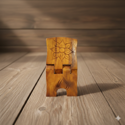 Novelika Bhagavad Geeta Holder /Handmade Wooden Book Folding Stand Rehal For Religious Holy Books 