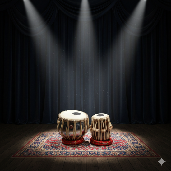 Novelika Bina Pro Tabla Drum Set Basic Professional Tabla Set Indian Musical Instruments Tabla Pair No. 48 Intermediate Model ( PR756TB002 )