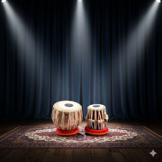 Original Bina Tabla Drum Set Basic Tabla Set Copper Bayan Professional Tabla Set ( PR756TB003 ) 