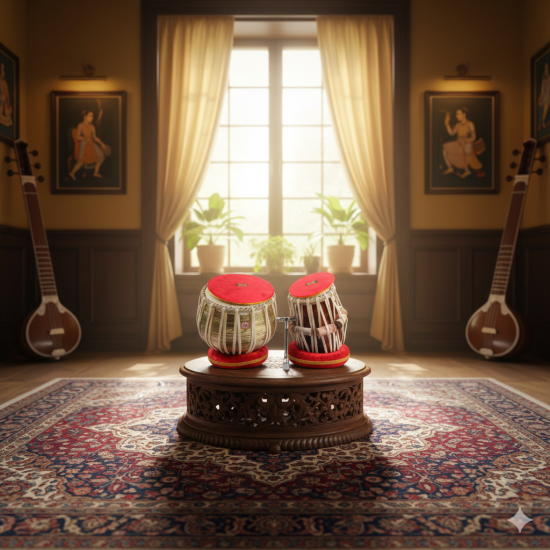 Original Bina Tabla Pro Drum Set Basic Brass Bayan Tabla Set Musical Instrument ( PR756TB005 ) 