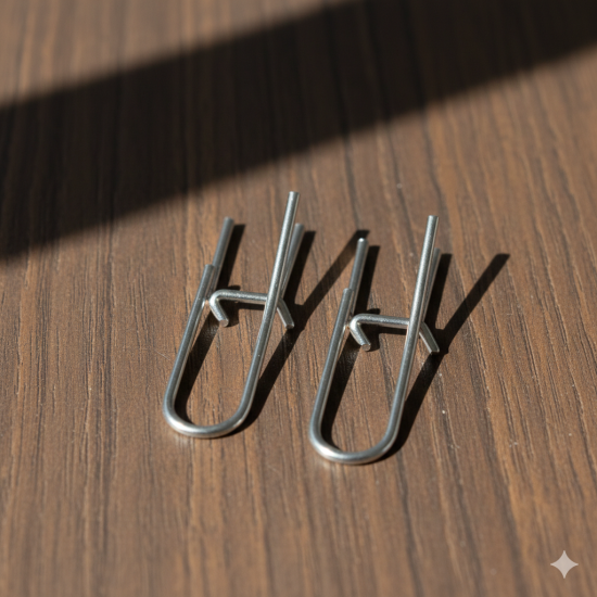 Novelika Silver Tilak Kathi/Tilak Mold (U Shape) Tilak/Tika Stamp - Pack Of 2