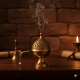 Novelika-  Brass Dhuna Loban Burner Dhoop Dani or Lobandan(NA557A)