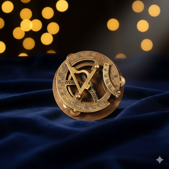 Antique Brass Big Size Sundial Clock Compass Camping/Hiking  Multi-Function Metal Compass - West London.