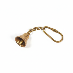 NOVELIKA - Antique Brass Bell Nautical Keychain Crafted from high-quality brass  (Set of 1)