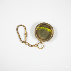 NOVELIKA - Brass Clinometer Keychain, Nautical World 1900 Kelvin & Hughes London - Set of 1