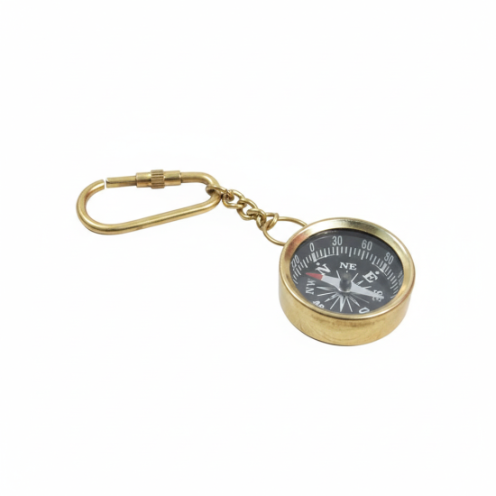 Novelika Antique Brass Ship Wheel Compass Key Ring, Key Chain, Gift Keyring, Unique Gift, Brass Keychain, Bike Keychain l Set of 1