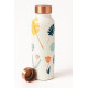 Novelika Pure Copper Designer Water Bottle with Leak Proof Protection, Ayurveda Health Benefits. (1000ml, 1Unit) with Leaf Print Design
